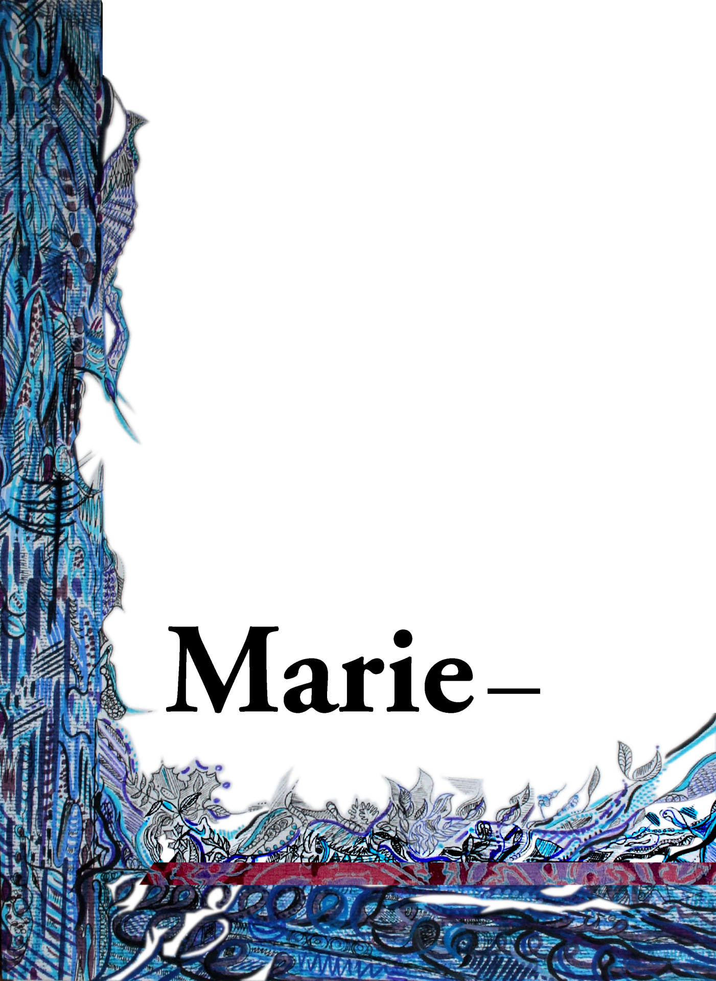 Cadre bleu marie toi droit